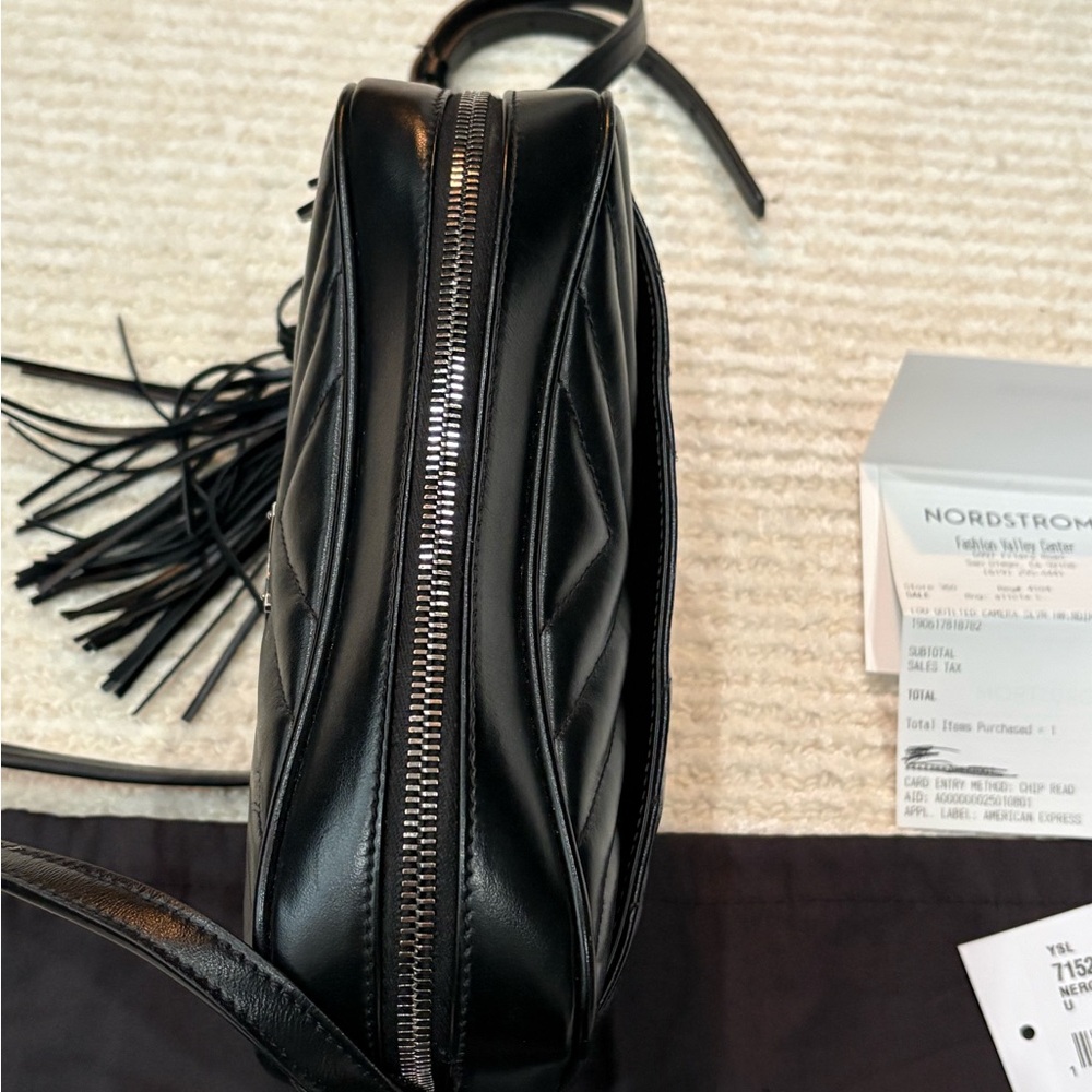 Saint Laurent Lou Camera bag black with silver hardware and BACK pocket. EUC - Picture 5 of 10